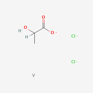 molecular formula C3H5Cl2O3V-3 B12796738 Vanadium dichlorolactate CAS No. 102482-04-2