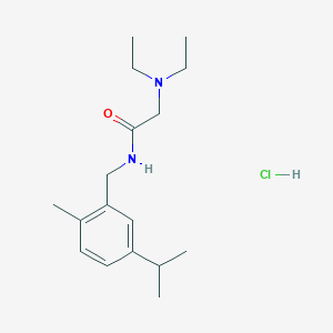 molecular formula C17H29ClN2O B12796767 2-(Diethylamino)-N-(5-isopropyl-2-methylbenzyl)acetamide monohydrochloride CAS No. 965-23-1