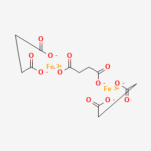 molecular formula C12H12Fe2O12 B12796797 Ferric succinate CAS No. 13494-15-0