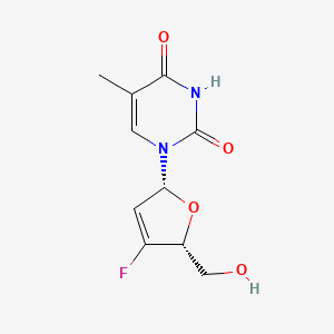 molecular formula C10H11FN2O4 B12796812 Thymidine, 2',3'-didehydro-3'-deoxy-3'-fluoro- CAS No. 121354-03-8