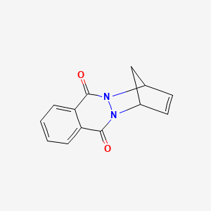 molecular formula C13H10N2O2 B12796832 1,4-Methanopyridazino(1,2-b)phthalazine-6,11-dione, 1,4-dihydro- CAS No. 17644-94-9