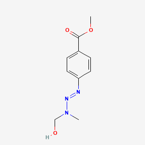 molecular formula C10H13N3O3 B12797003 Methyl 4-(3-(hydroxymethyl)-3-methyl-1-triazenyl)benzoate CAS No. 69467-93-2