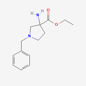 molecular formula C14H20N2O2 B1279717 Ethyl 3-amino-1-benzylpyrrolidine-3-carboxylate CAS No. 475469-12-6