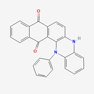 molecular formula C26H16N2O2 B12797186 14-Phenyl-5,14-dihydronaphtho[2,3-a]phenazine-8,13-dione CAS No. 6336-93-2