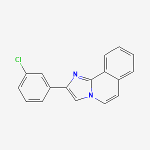 molecular formula C17H11ClN2 B12797280 2-(3-Chlorophenyl)imidazo(2,1-a)isoquinoline CAS No. 61001-11-4