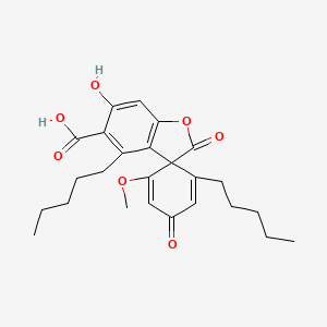 molecular formula C25H30O7 B12797284 Picrolichenic acid CAS No. 466-34-2