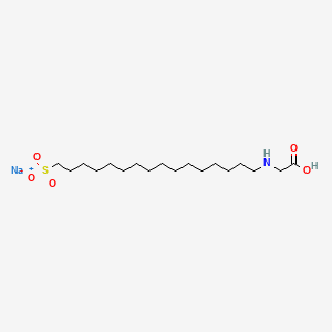 molecular formula C18H36NNaO5S B12797330 Sodium N-(16-sulfohexadecyl)glycine CAS No. 1135336-00-3