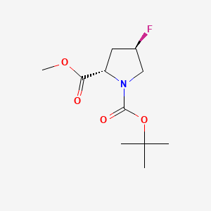 molecular formula C11H18FNO4 B1279738 (2S,4R)-1-tert-Butyl 2-methyl 4-fluoropyrrolidine-1,2-dicarboxylate CAS No. 203866-18-6