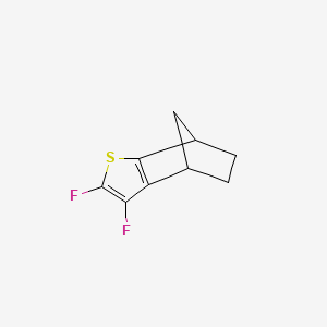 molecular formula C9H8F2S B12797385 2,3-Difluoro-4,7-methano-5,6-dihydrobenzo(b)thiophene CAS No. 102489-68-9