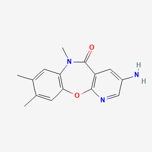 molecular formula C15H15N3O2 B12797433 3-Amino-6,8,9-trimethyl-pyrido(2,3-b)(1,5)benzoxazepin-5(6H)-one CAS No. 140413-20-3