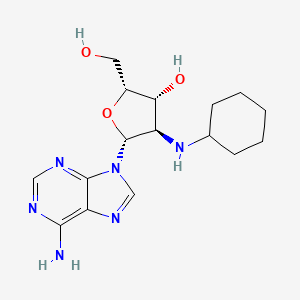 molecular formula C16H24N6O3 B12797445 9H-Purin-6-amine, 9-(2-(cyclohexylamino)-2-deoxy-beta-D-xylofuranosyl)- CAS No. 134934-98-8