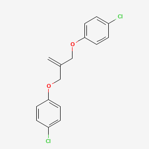 molecular formula C16H14Cl2O2 B12797449 Benzene, 1,1'-((2-methylene-1,3-propanediyl)bis(oxy))bis(4-chloro- CAS No. 1522-96-9