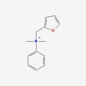 molecular formula C13H16NO+ B12797463 (2-Furylmethyl)(dimethyl)phenyl-lambda(5)-azane CAS No. 4565-01-9