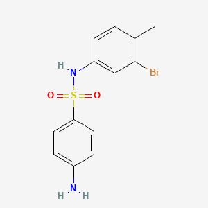 molecular formula C13H13BrN2O2S B12797514 Benzenesulfonamide, 4-amino-N-(3-bromo-4-methylphenyl)- CAS No. 6938-95-0
