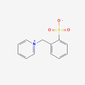 molecular formula C12H11NO3S B12797540 1-[(Sulphonatophenyl)methyl]pyridinium CAS No. 73052-32-1