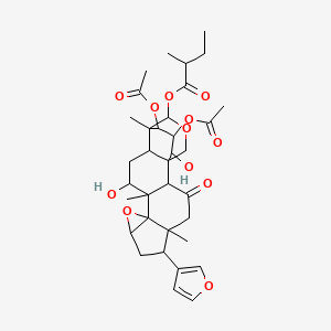 molecular formula C35H46O12 B12797549 Meliatoxin A1 CAS No. 77196-03-3