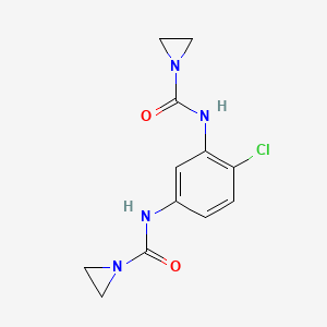 molecular formula C12H13ClN4O2 B12797582 1-Aziridinecarboxamide, N,N'-(4-chloro-1,3-phenylene)bis- CAS No. 64398-87-4