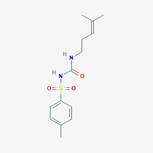 molecular formula C14H20N2O3S B12797606 1-(4-Methylpent-3-enyl)-3-(4-methylphenyl)sulfonylurea CAS No. 28490-23-5