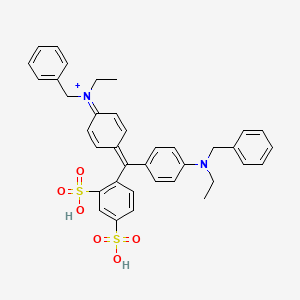 molecular formula C37H37N2O6S2+ B12797607 Acid Blue 7 free acid CAS No. 1039452-58-8