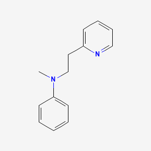 molecular formula C14H16N2 B12797614 n-Methyl-n-[2-(pyridin-2-yl)ethyl]aniline CAS No. 6312-26-1