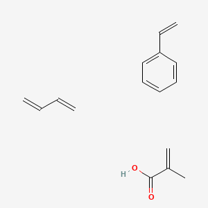 molecular formula C16H20O2 B12797652 Butadiene, styrene, methacrylic acid latex CAS No. 9010-93-9