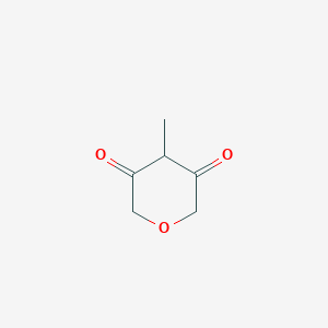molecular formula C6H8O3 B12797661 4-Methyloxane-3,5-dione CAS No. 61363-57-3