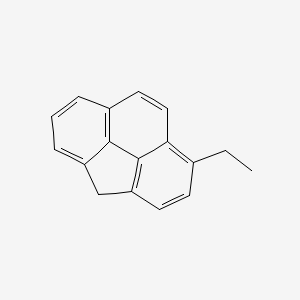 molecular formula C17H14 B12797670 4H-Cyclopenta(def)phenanthrene, ethyl- CAS No. 854406-53-4