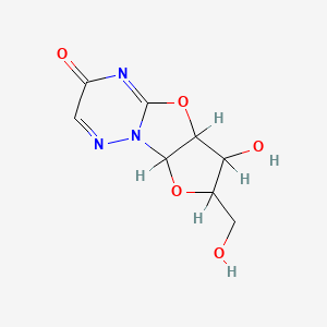 molecular formula C8H9N3O5 B12797694 5-hydroxy-4-(hydroxymethyl)-3,7-dioxa-1,9,12-triazatricyclo[6.4.0.02,6]dodeca-8,11-dien-10-one CAS No. 14048-22-7