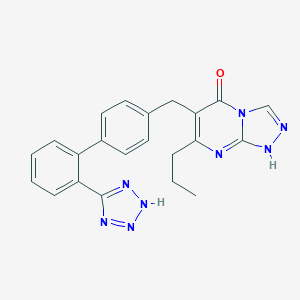 molecular formula C22H20N8O B127977 7-propyl-6-[[4-[2-(2H-tetrazol-5-yl)phenyl]phenyl]methyl]-1H-[1,2,4]triazolo[4,3-a]pyrimidin-5-one CAS No. 151327-13-8