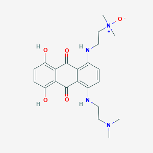 molecular formula C22H28N4O5 B12797701 2-[[4-[2-(dimethylamino)ethylamino]-5,8-dihydroxy-9,10-dioxoanthracen-1-yl]amino]-N,N-dimethylethanamine oxide CAS No. 221216-02-0