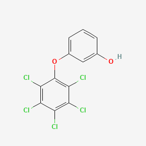 molecular formula C12H5Cl5O2 B12797731 Phenol, 3-(pentachlorophenoxy)- CAS No. 78576-71-3