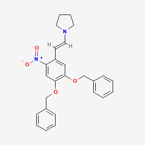 molecular formula C26H26N2O4 B1279775 1-(4,5-Bis(benzyloxy)-2-nitrostyryl)pyrrolidine CAS No. 99474-23-4