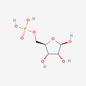 molecular formula C5H11O8P B12797774 5-O-Phosphono-Beta-D-Ribofuranose CAS No. 34980-66-0
