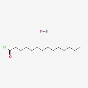 molecular formula C14H28ClFO B12797786 Tetradecanoyl chloride;hydrofluoride CAS No. 80584-97-0