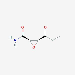 molecular formula C6H9NO3 B127978 (2R,3S)-3-propanoyloxirane-2-carboxamide CAS No. 147000-09-7