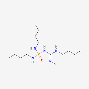 molecular formula C14H34N5OP B12797810 1-[Bis(butylamino)phosphoryl]-3-butyl-2-methylguanidine CAS No. 82185-34-0