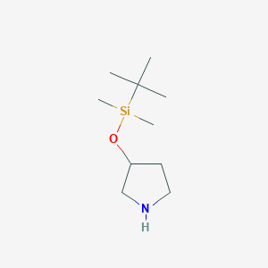 molecular formula C10H23NOSi B1279782 Pyrrolidine, 3-[[(1,1-dimethylethyl)dimethylsilyl]oxy]- CAS No. 143656-87-5
