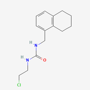 molecular formula C14H19ClN2O B12797863 Urea, 1-(2-chloroethyl)-3-(5,6,7,8-tetrahydro-1-naphthylmethyl)- CAS No. 102433-69-2