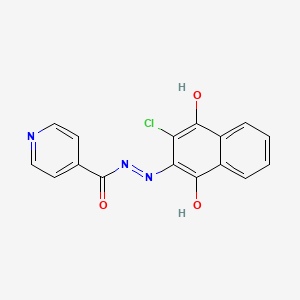 molecular formula C16H10ClN3O3 B12797901 N'-(3-Chloro-1,4-dioxo-1,4-dihydronaphthalen-2-yl)pyridine-4-carbohydrazide CAS No. 6936-96-5