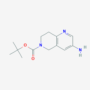 molecular formula C13H19N3O2 B1279791 tert-Butyl 3-amino-7,8-dihydro-1,6-naphthyridine-6(5H)-carboxylate CAS No. 355819-02-2