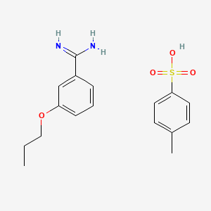 molecular formula C17H22N2O4S B12797915 4-Methylbenzenesulfonic acid; 3-propoxybenzenecarboximidamide CAS No. 24722-36-9