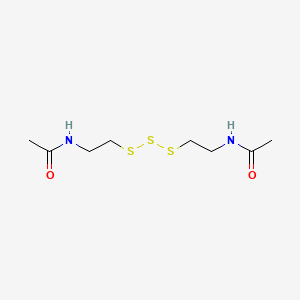 molecular formula C8H16N2O2S3 B12797919 N-(2-(3-(2-(Acetylamino)ethyl)trisulfanyl)ethyl)acetamide CAS No. 10325-48-1