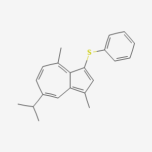 molecular formula C21H22S B12797950 1,4-Dimethyl-3-(phenylsulfanyl)-7-(propan-2-yl)azulene CAS No. 2840-52-0