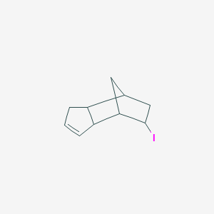 molecular formula C10H13I B12798046 5-Iodo-3a,4,5,6,7,7a-hexahydro-1h-4,7-methanoindene CAS No. 6316-17-2