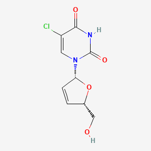 molecular formula C9H9ClN2O4 B12798077 5-Chloro-2',3'-didehydro-2',3'-dideoxyuridine CAS No. 120815-05-6
