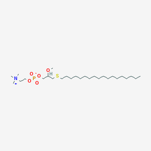 molecular formula C27H58NO5PS B12798079 rac-3-Octadecylthio-2-methoxypropyl phosphocholine CAS No. 103304-65-0