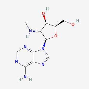 molecular formula C11H16N6O3 B12798095 2'-Methylamino-2'-deoxyadenosine CAS No. 134934-94-4