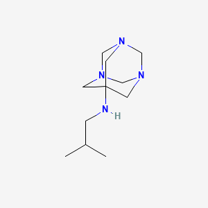molecular formula C11H22N4 B12798123 N-Isobutyl-1,3,5-triazatricyclo(3.3.1.1(3,7))decan-7-amine CAS No. 55396-75-3
