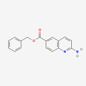 molecular formula C17H14N2O2 B1279816 Benzyl 2-aminoquinoline-6-carboxylate CAS No. 863492-35-7