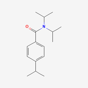 molecular formula C16H25NO B12798201 n,n,4-Tri(propan-2-yl)benzamide CAS No. 20308-37-6